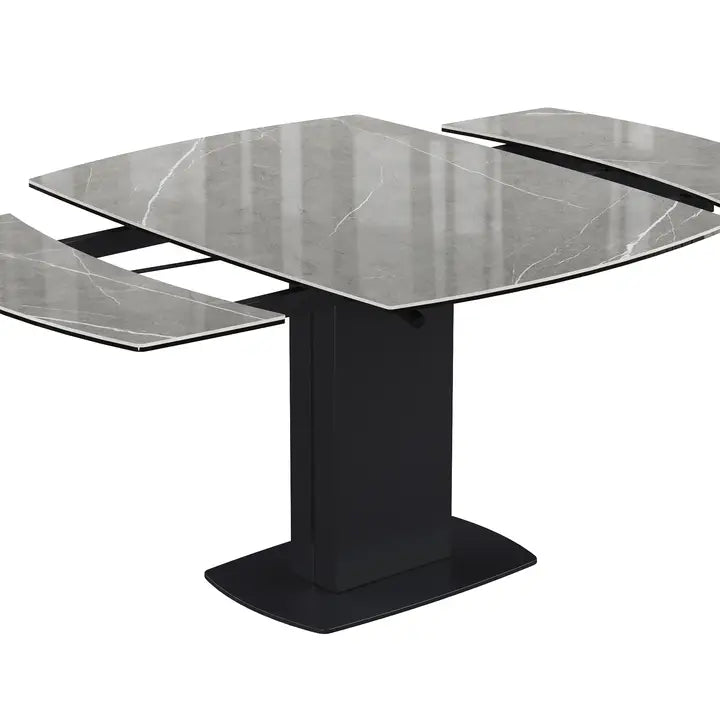 John Swivel Extending Ceramic Dining Table - DARK GREY