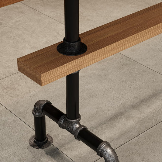 1300mm Industrial Rectangular Bar Table Natural Industrial Pub Table