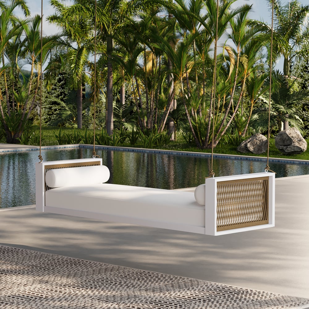 Outdoor Garden Swing Daybed with Cushion - Horizon and Stone 