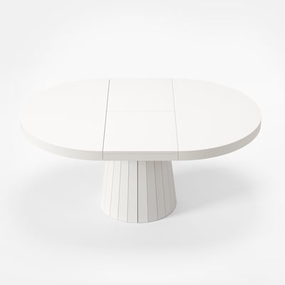 Oval & Round Dining Table Extendable Table Pedestal 6-Seater Japandi Walnut - AVAILABLE IN 5 COLOURS - Horizon and Stone 