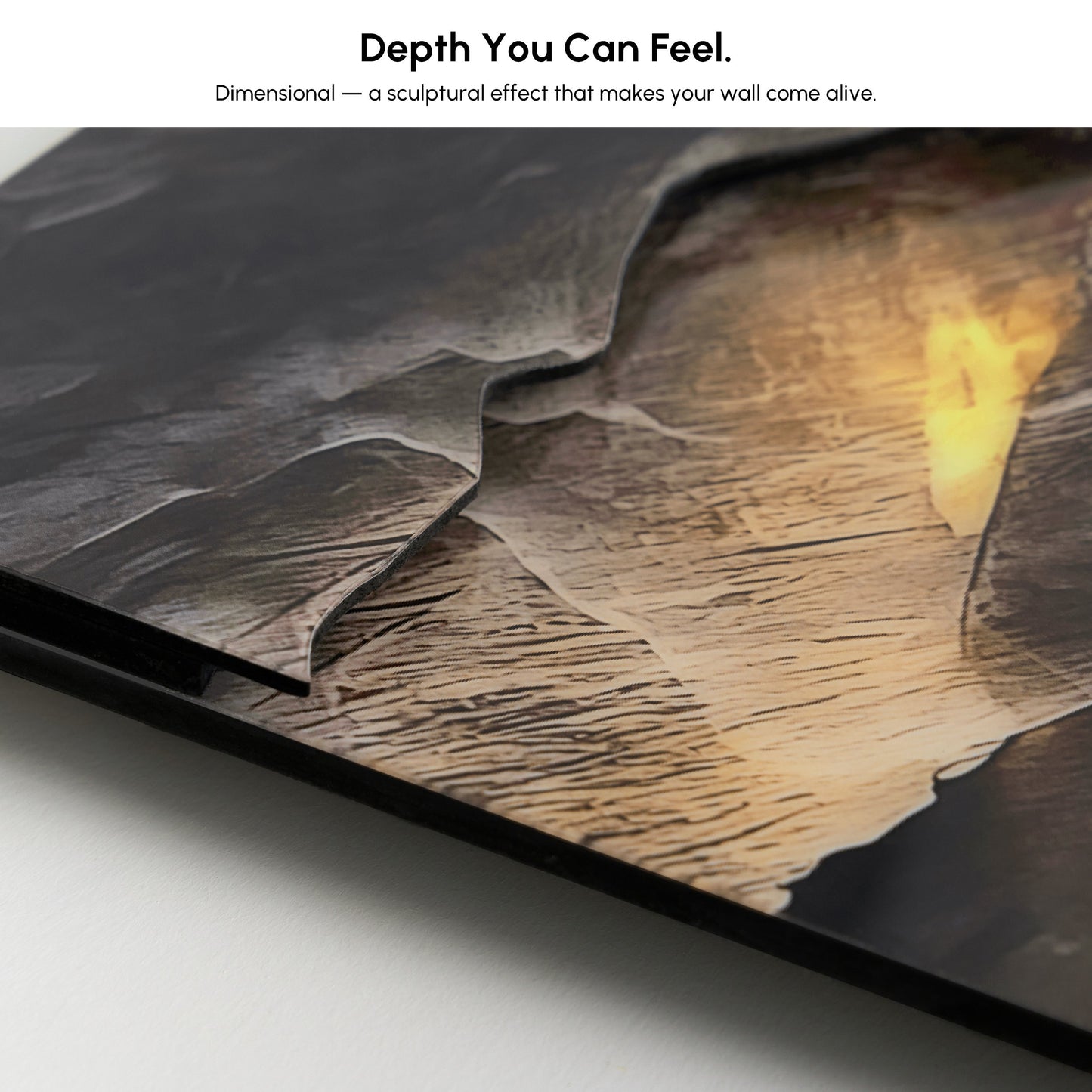 Modern Abstract LED Wall Art with Backlit Light Home Decor - Horizon and Stone 