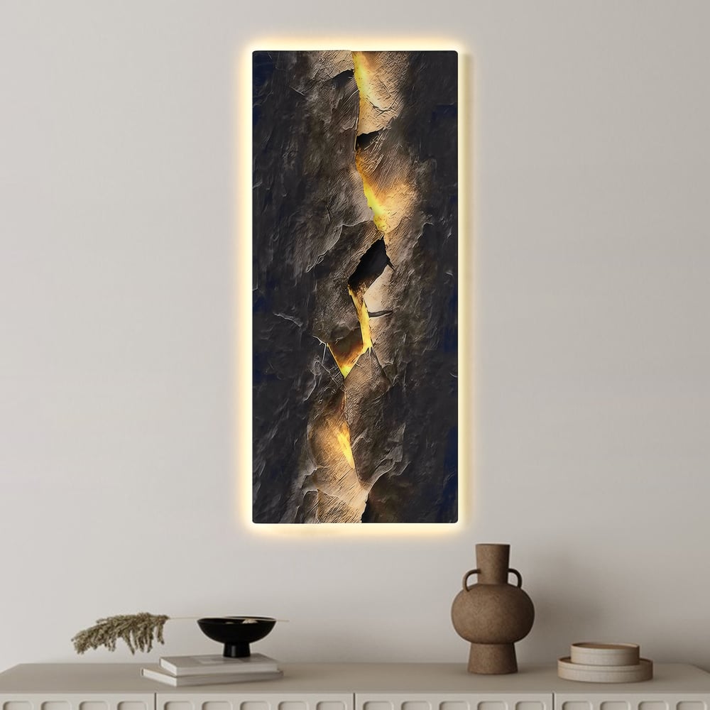 Modern Abstract LED Wall Art with Backlit Light Home Decor - Horizon and Stone 
