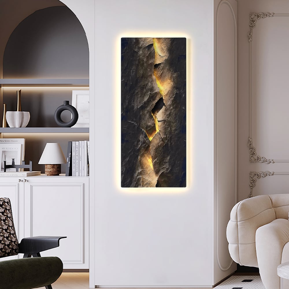 Modern Abstract LED Wall Art with Backlit Light Home Decor - Horizon and Stone 