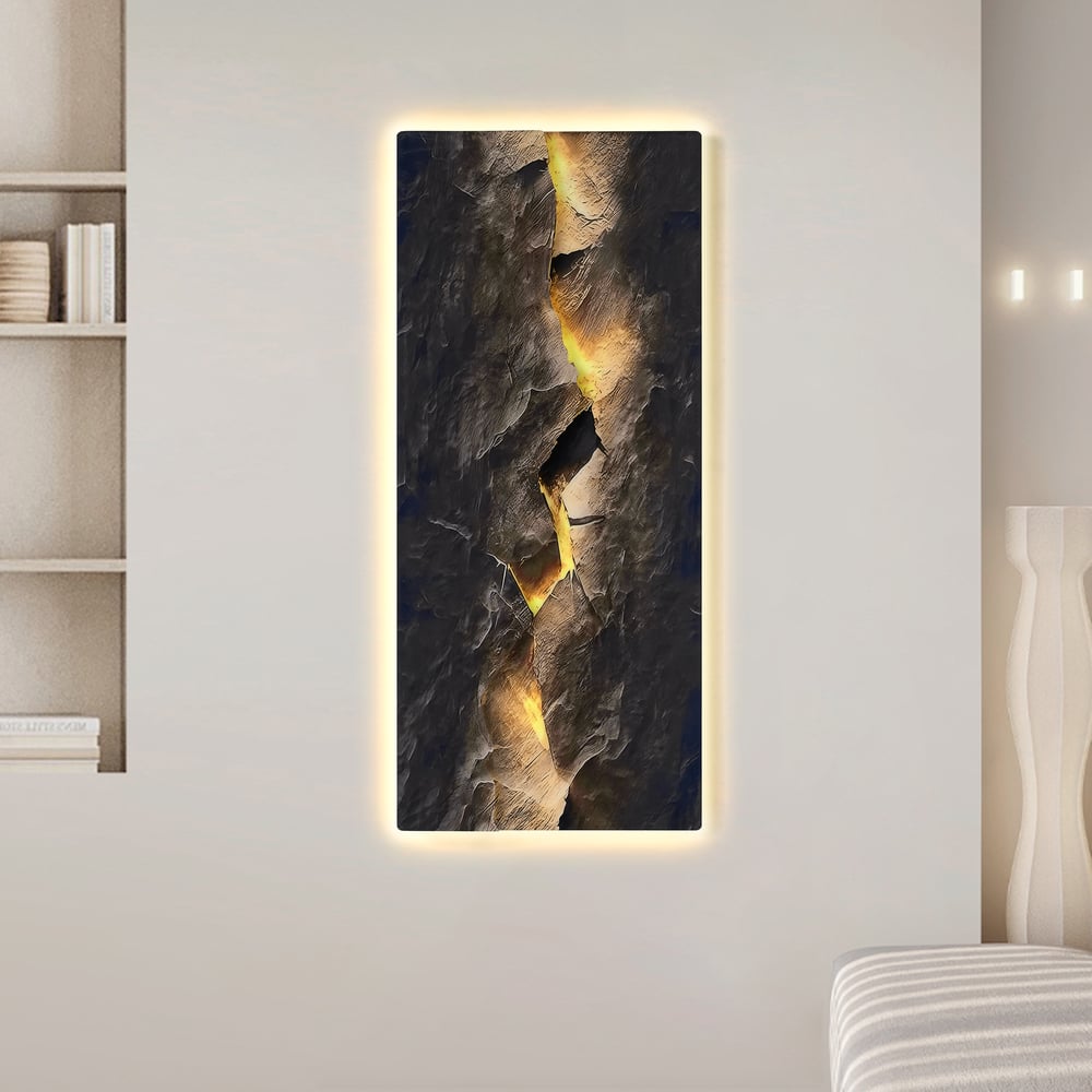 Modern Abstract LED Wall Art with Backlit Light Home Decor - Horizon and Stone 