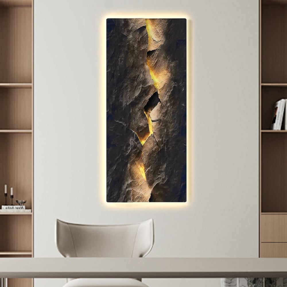 Modern Abstract LED Wall Art with Backlit Light Home Decor - Horizon and Stone 