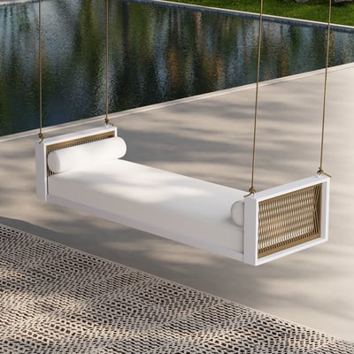 Outdoor Garden Swing Daybed with Cushion - Horizon and Stone 