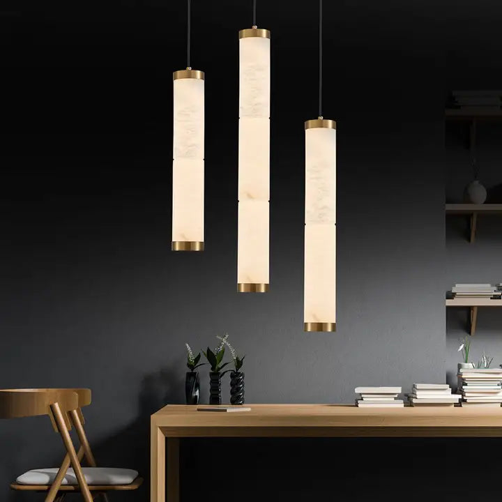 Lion Antique Marble Led Pendant Light Chandelier 40 cm | Modern Decorative Lighting For Homes & Hotels - Horizon and Stone 