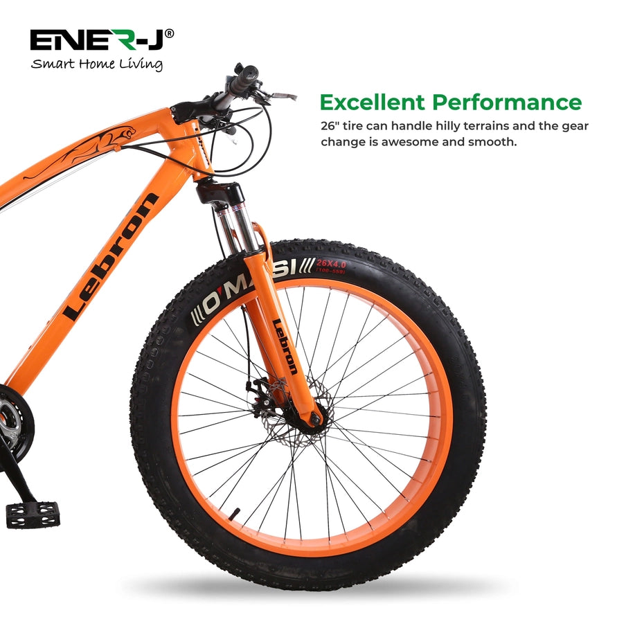 26 Inches 21 Gear Fat Sports Bike Orange