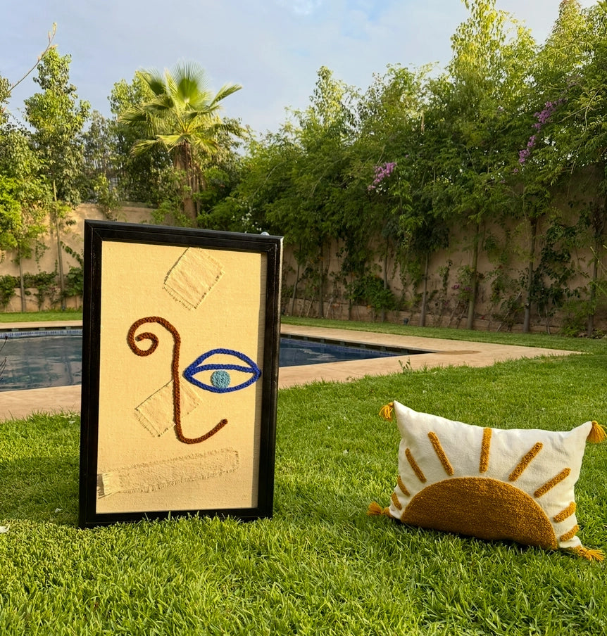 Large Framed Work,Hand Woven Wall Hanging,Wall Art, Tapestry - Horizon and Stone 