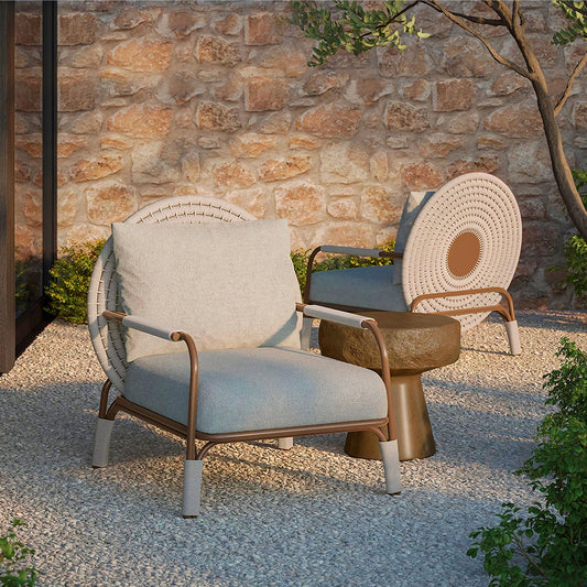 Hodge Outdoor Lounge Chair, Rattan - Horizon and Stone 
