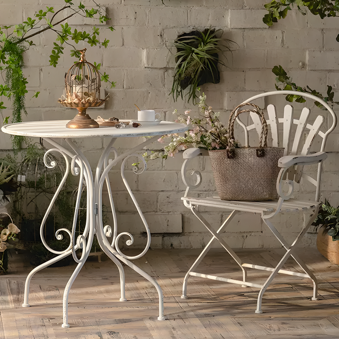 Antonia Outdoor Garden Dining Table Set, Iron - Horizon and Stone 
