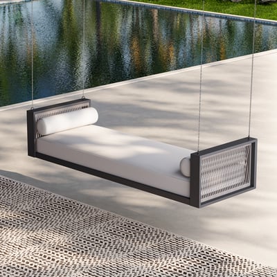 Outdoor Garden Swing Daybed with Cushion - Horizon and Stone 