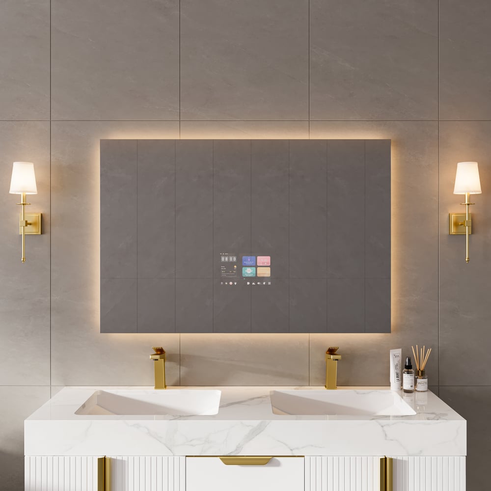 1200mm x 700mm Smart Bathroom Mirror Waterproof Touchscreen with Multi-Function - Horizon and Stone 