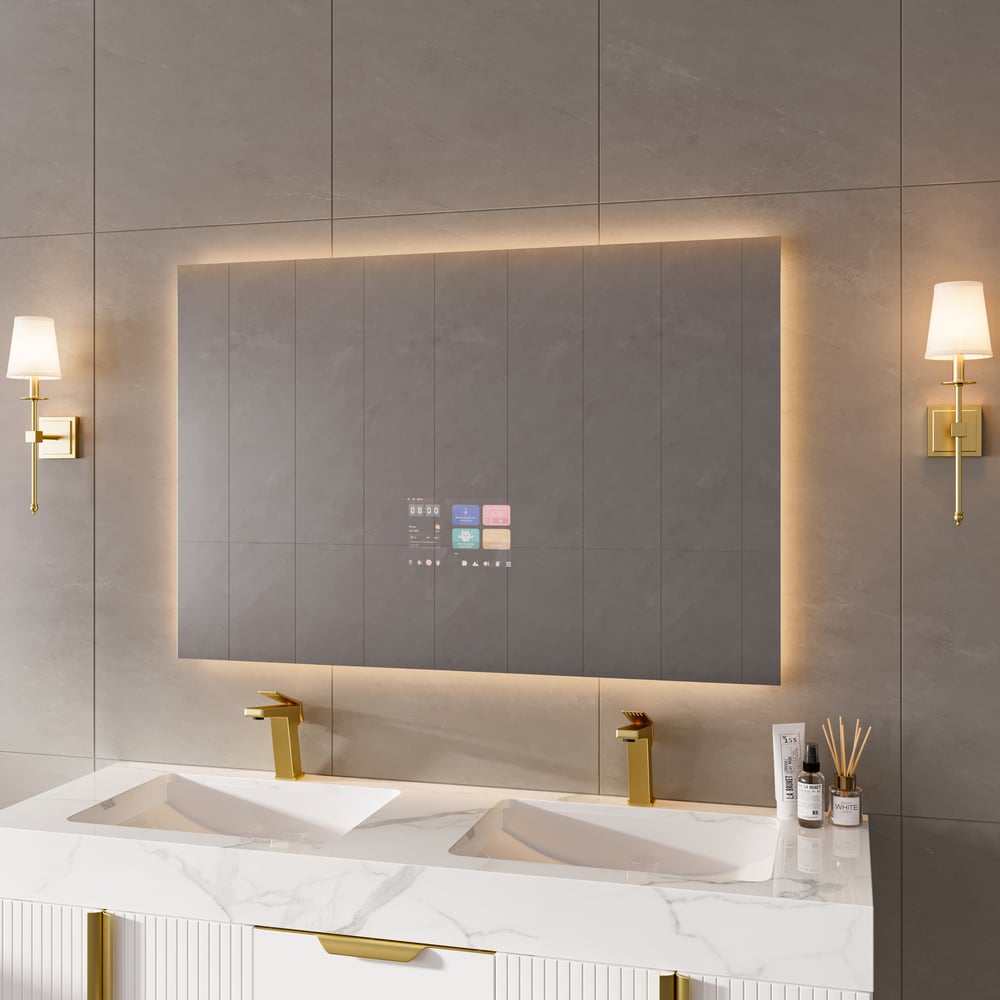 1200mm x 700mm Smart Bathroom Mirror Waterproof Touchscreen with Multi-Function - Horizon and Stone 