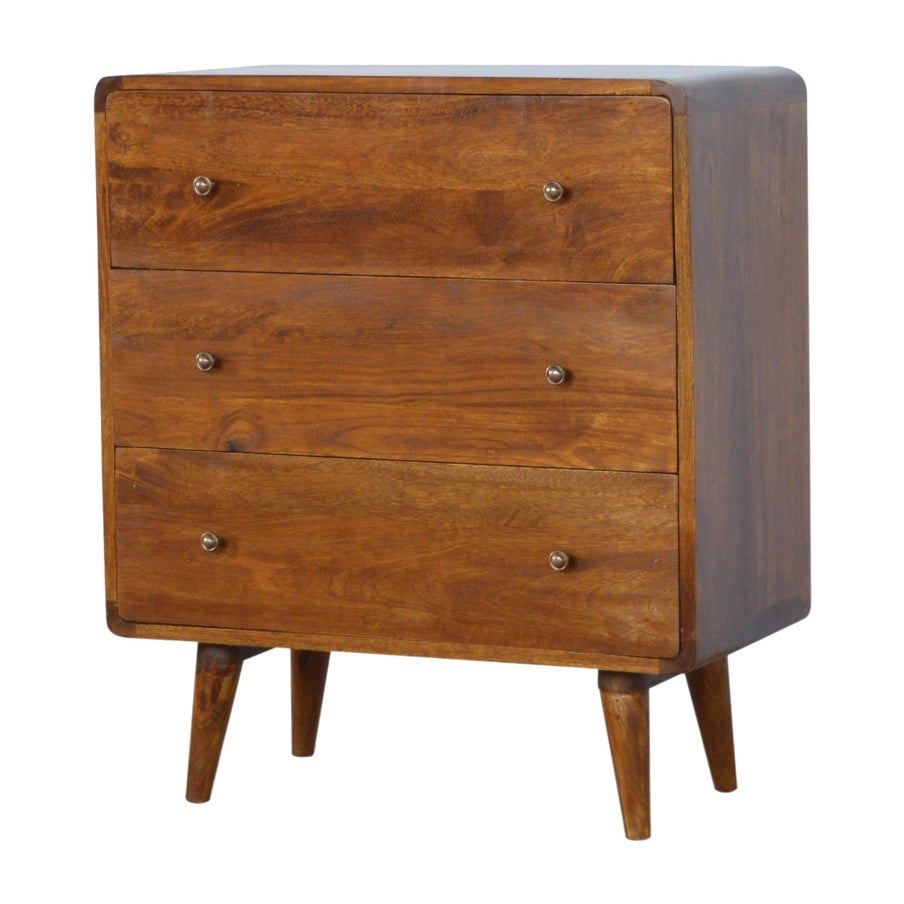 Curved Chestnut Chest - Horizon and Stone 