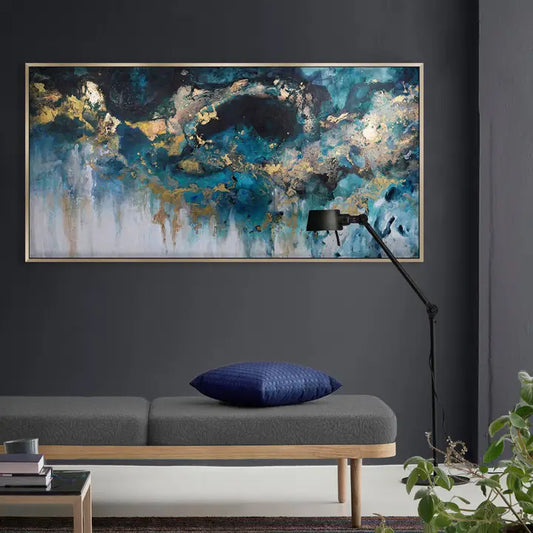 Perfect Storm Framed Hand Painted Print Canvas Wall Art