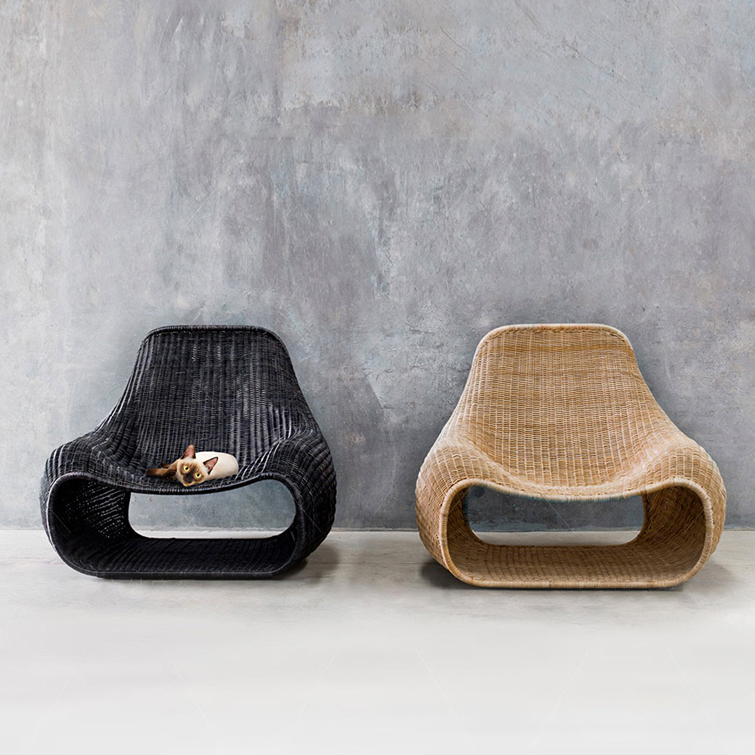 Serrano Outdoor Lounge Chair With Footstool, Rattan - Horizon and Stone 