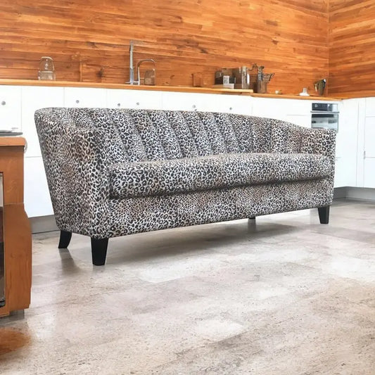 3 Seater Leopard Print Sofa 189cm 