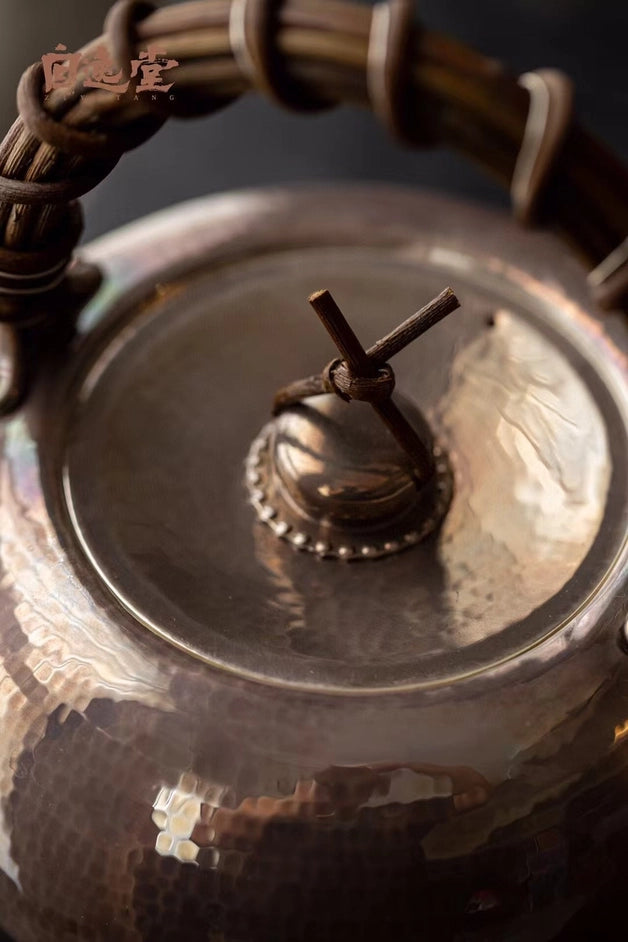 [蔓生敘古X Chingshui Tang] Kitamura One-Piece Forged Silver Teapot – 424g Hand-Hammered Fine Silver Teaware By Kitamura Studio
