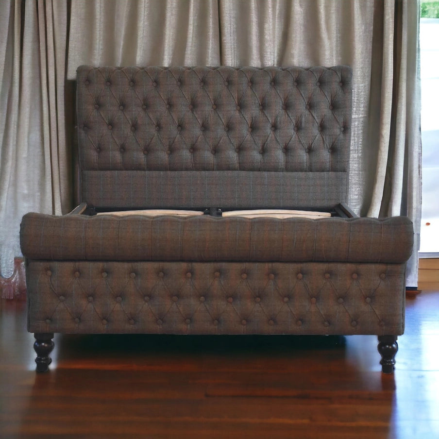Artisan Furniture Solid Wood Multi Tweed Bed - Horizon and Stone 