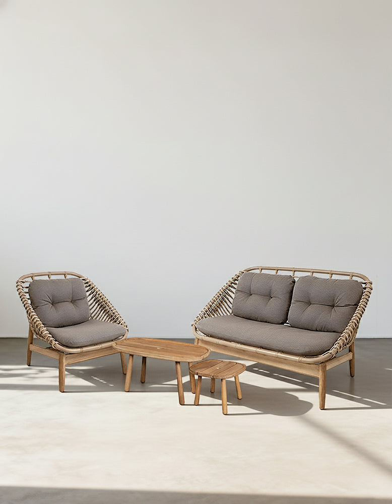 Rustam Modern Outdoor Patio Set, Outdoor Sofa Set - Horizon and Stone 