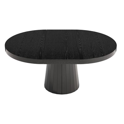 Oval & Round Dining Table Extendable Table Pedestal 6-Seater Japandi Walnut - AVAILABLE IN 5 COLOURS - Horizon and Stone 