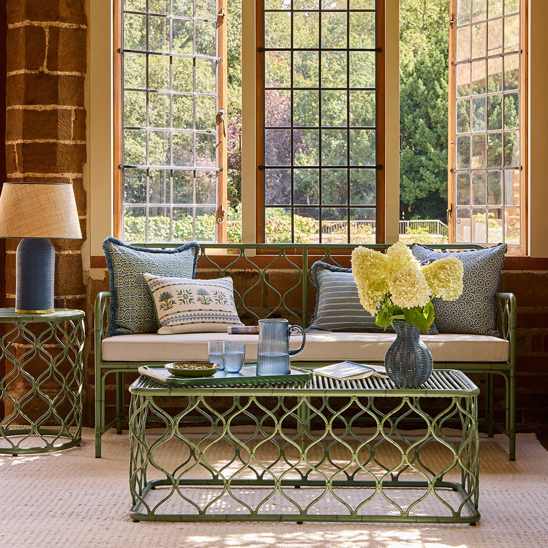 Rizzo Garden Outdoor Sofa Set, Green - Horizon and Stone 