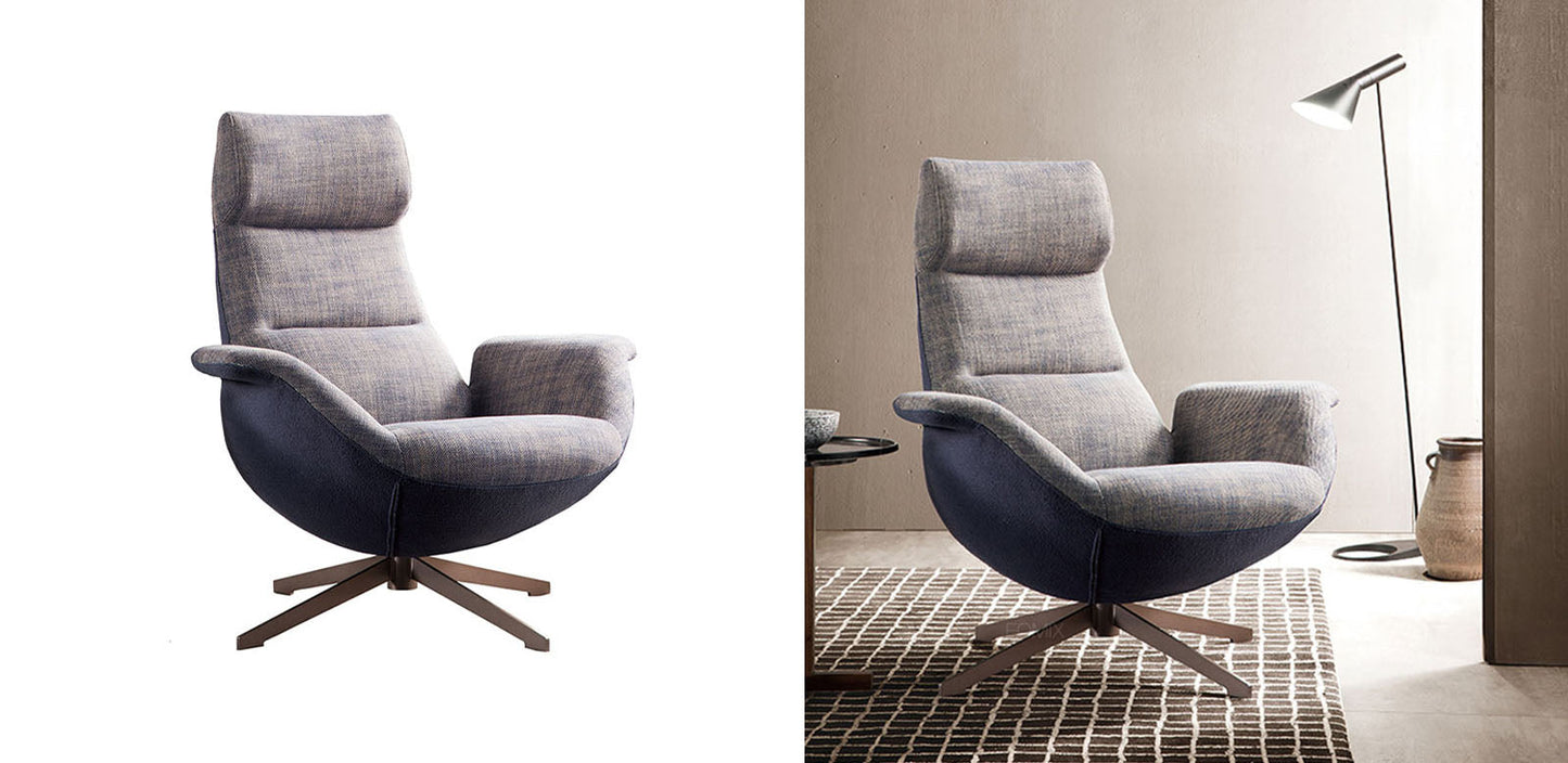Simone Armchair, Linen - Horizon and Stone 