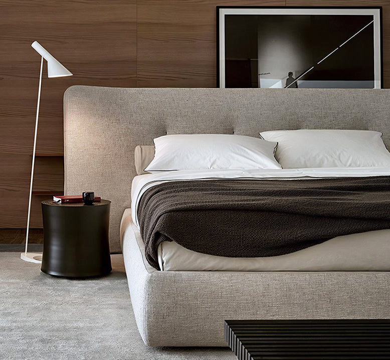 Carlos King Size, Super King Size Bed, No Storage, Grey - Horizon and Stone 