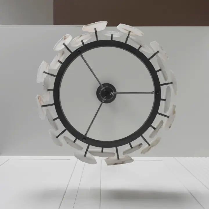 Antwerp Marble Salon Platinum Chandelier | Modern Decorative Lighting For Homes & Hotels - Horizon and Stone 