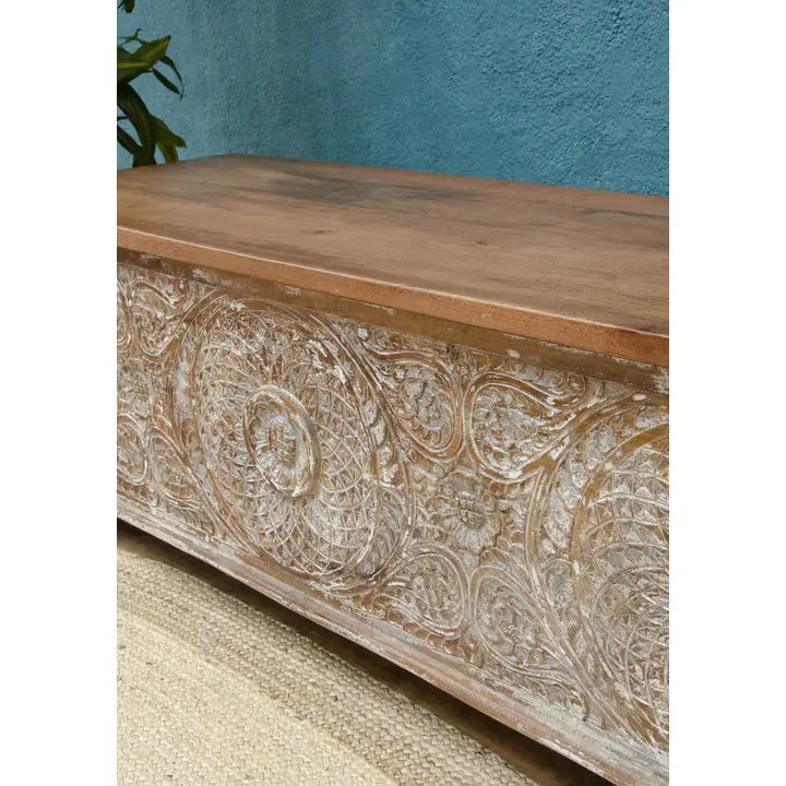 Hand Painted Wooden Chest