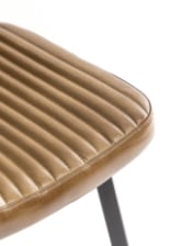 Industrial Vintage Ribbed Leather & Iron Chair (to be bought in qtys of 8) - Horizon and Stone 