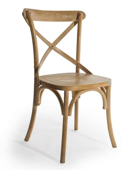 Reclaimed Elm Cross-Back Dining Chair - 8 CHAIRS - Horizon and Stone 