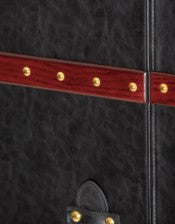 Soho Steamer Extra Large Leather Two-Door Wine / Bar Cabinet - Horizon and Stone 