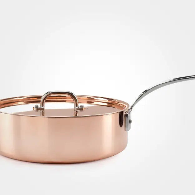 26cm Copper Clad Sautepan & Lid - Horizon and Stone 