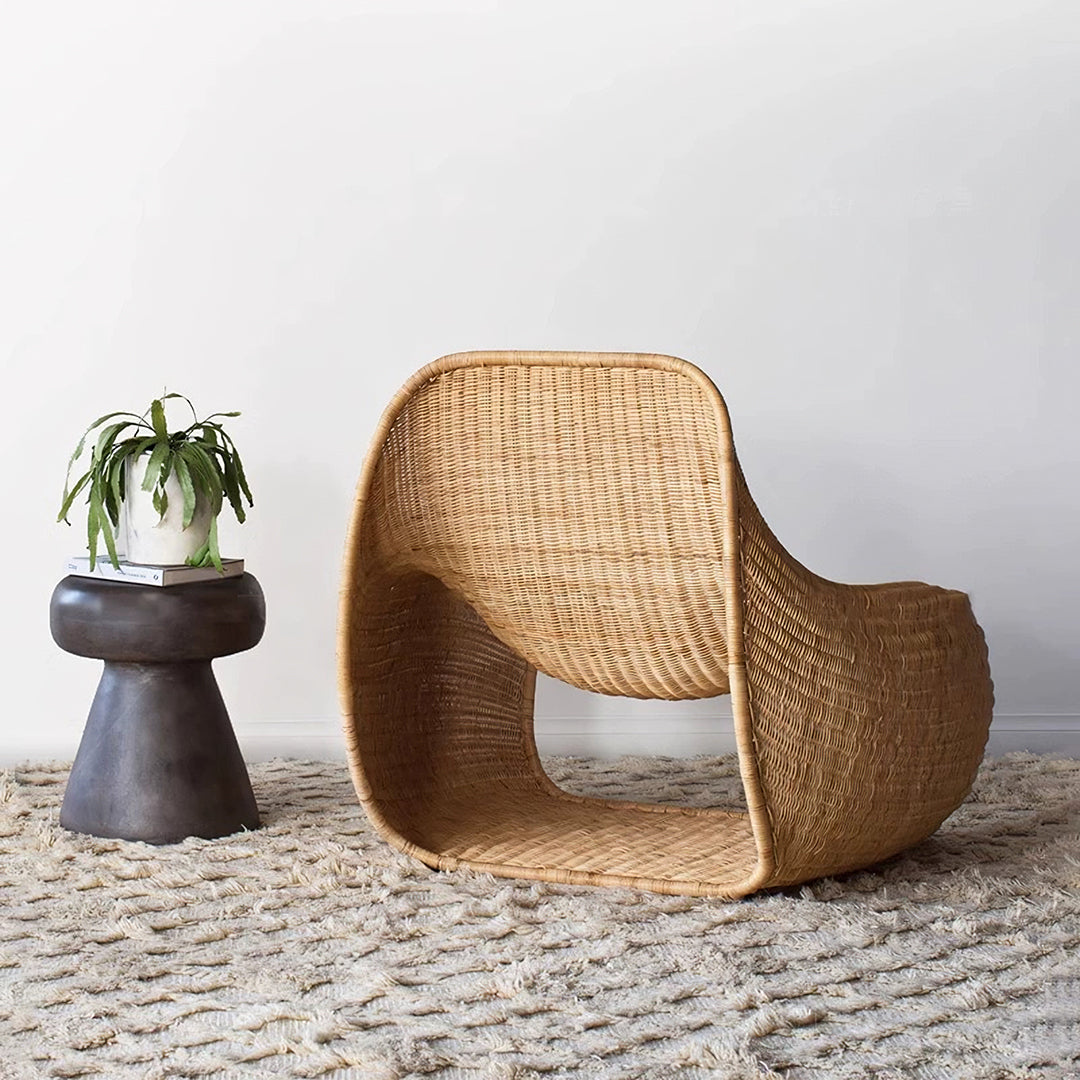 Serrano Outdoor Lounge Chair With Footstool, Rattan - Horizon and Stone 