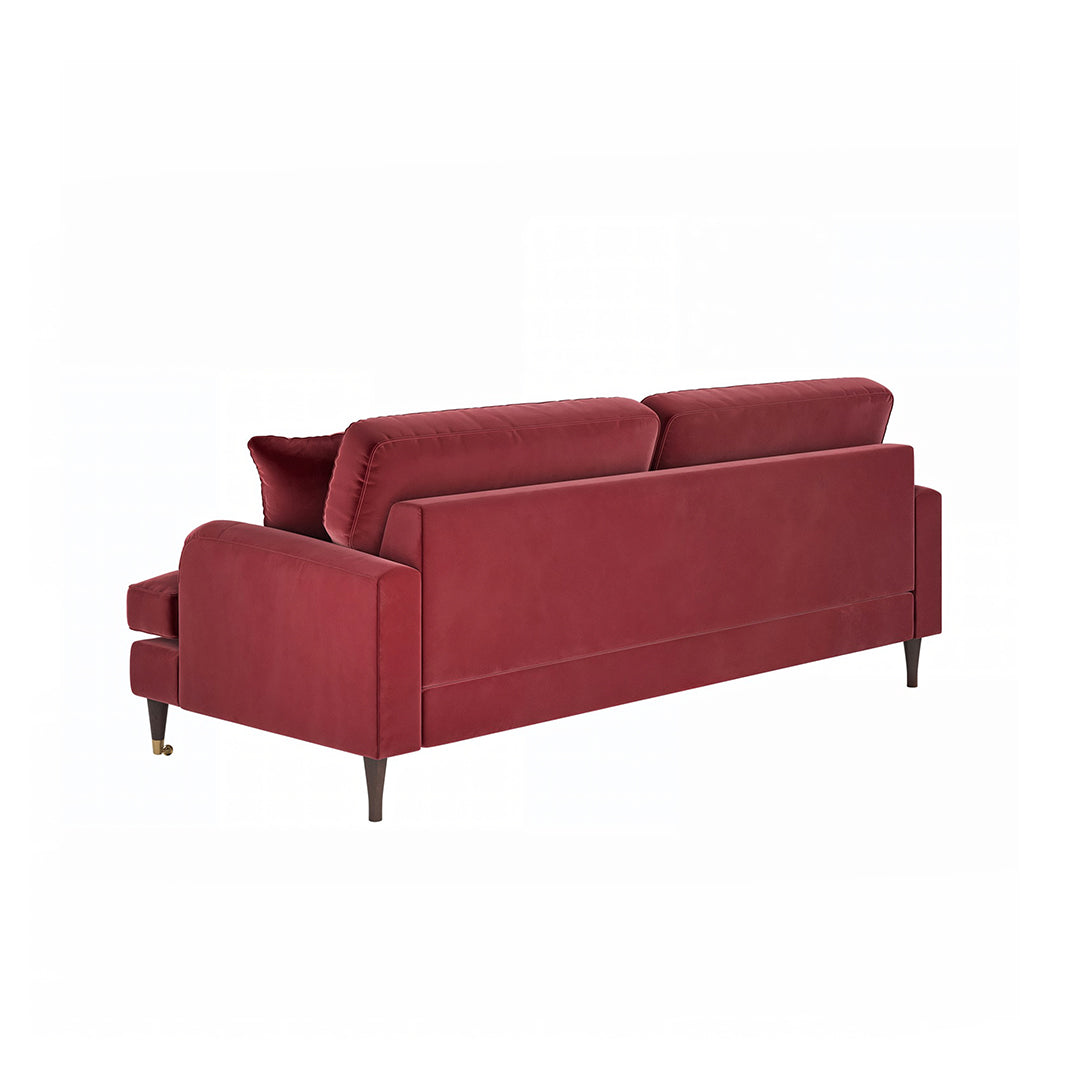 Shafique Two Seater Sofa, Loveseat, Velvet or Linen - Horizon and Stone 