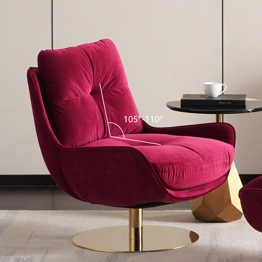 Bonnet Swivel Lounge Chair With Ottoman - Horizon and Stone 