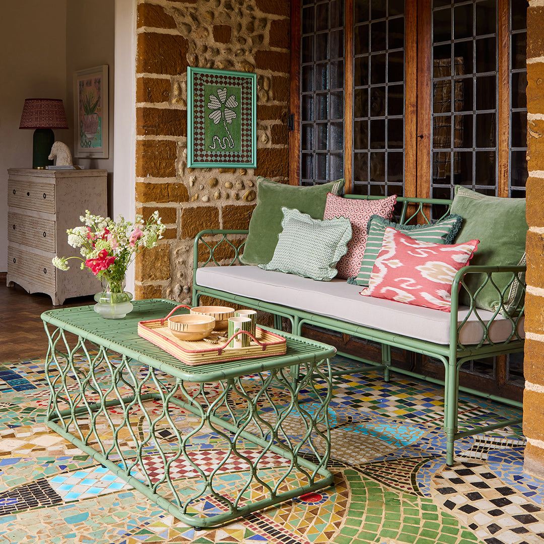 Rizzo Garden Outdoor Sofa Set, Green - Horizon and Stone 