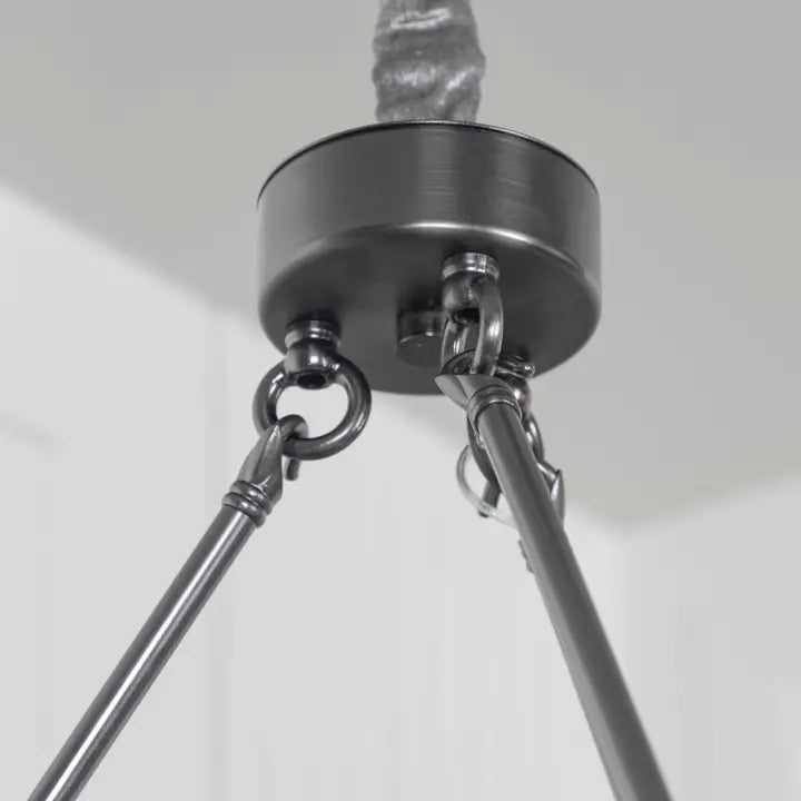 Antwerp Marble Salon Platinum Chandelier | Modern Decorative Lighting For Homes & Hotels - Horizon and Stone 