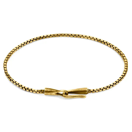 Lateen Sail 9ct Yellow Gold Chain Skinny Bracelet  MEDIUM 21 CM - Horizon and Stone 