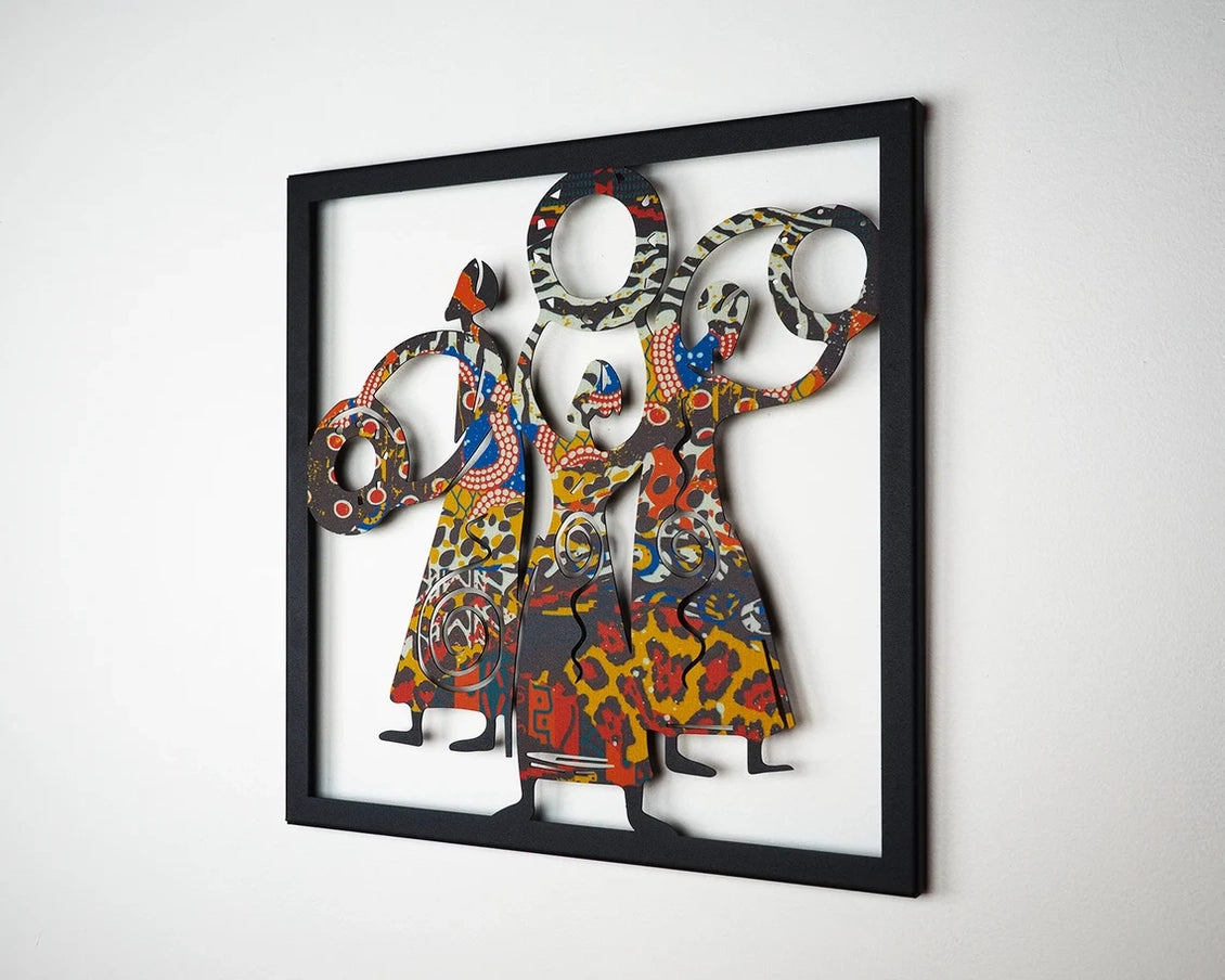 Triple Goddess Unique Wall Decor, Metal Wall Art, Modern WalL   70 CM X 70 CM - Horizon and Stone 