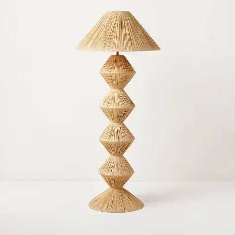Natural Floor Raffia Lamp, Raffia Lampshade, Table Lampshade