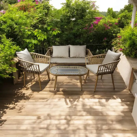 Rattan 4 Pcs Garden Set - Horizon and Stone 