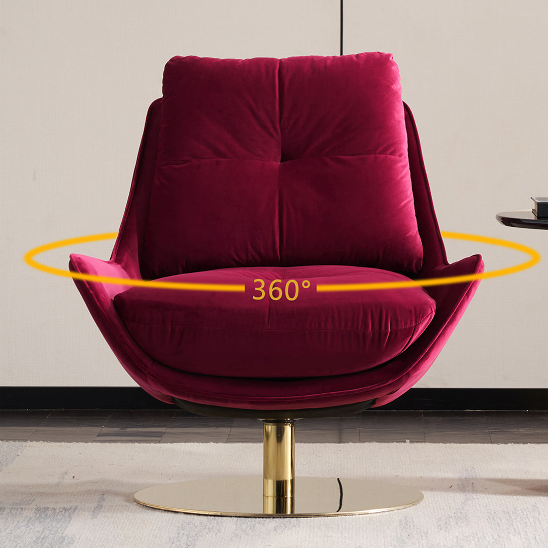 Bonnet Swivel Lounge Chair With Ottoman - Horizon and Stone 