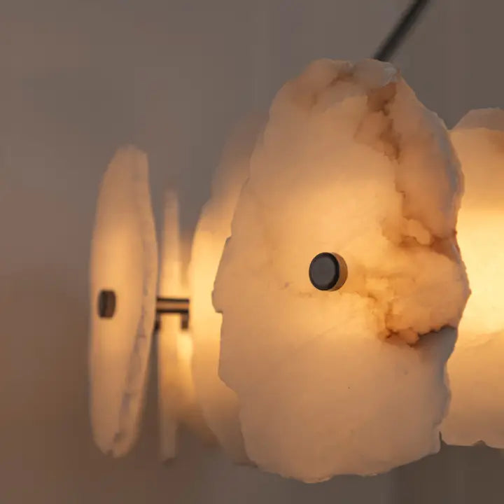 Antwerp Marble Salon Platinum Chandelier | Modern Decorative Lighting For Homes & Hotels - Horizon and Stone 