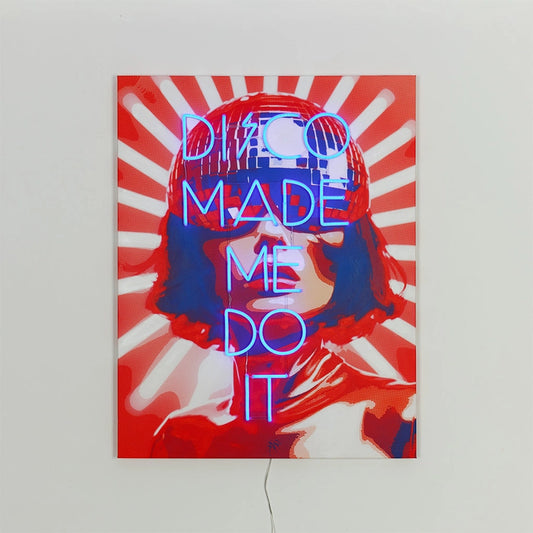 Wall Painting (Led Neon) - 'disco Made Me Do It' - Horizon and Stone 