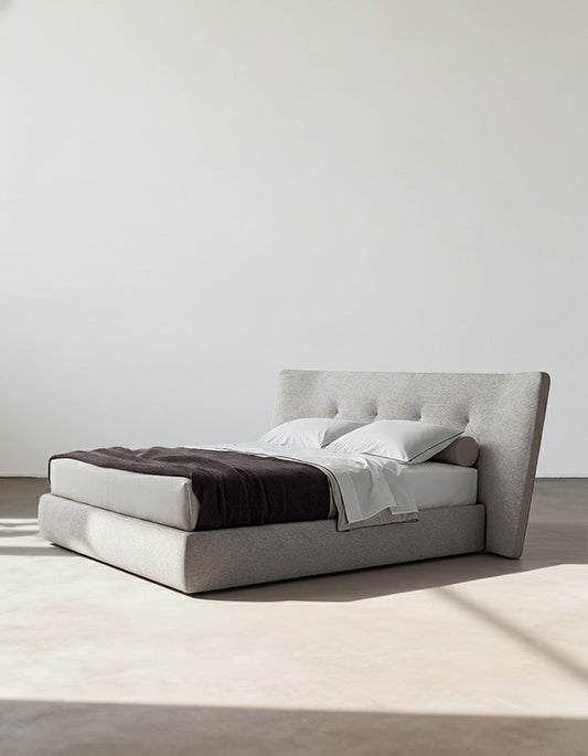 Carlos King Size, Super King Size Bed, No Storage, Grey - Horizon and Stone 
