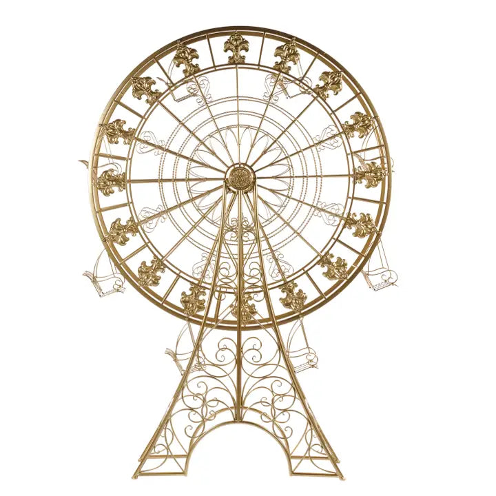 Met.Display Ferris Wheel W/8 Seats Tt Gld 222cm