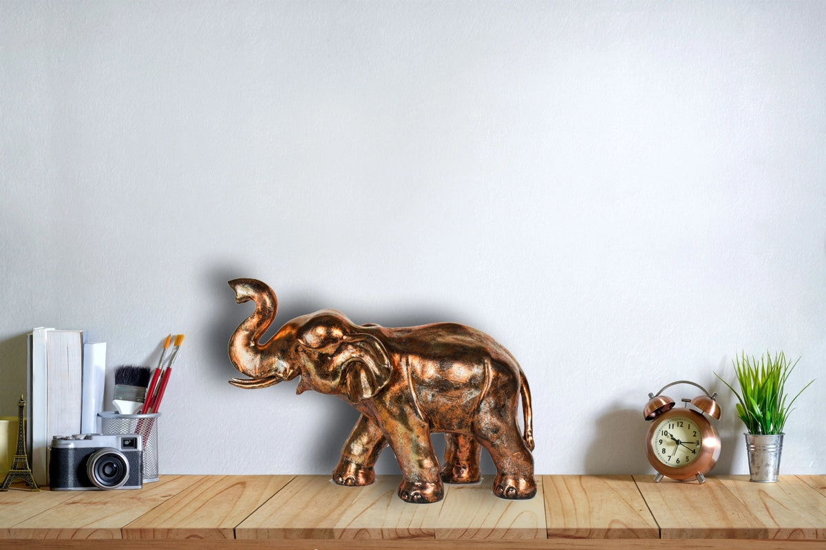 Copper Finish Large Elephant Figurine - Horizon and Stone 